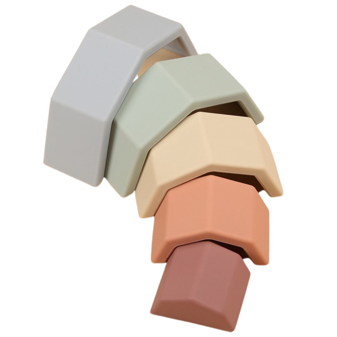 Silicone stacking rainbow