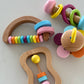 Sensory baby wooden toy set