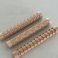 Wooden patterned rolling pin set